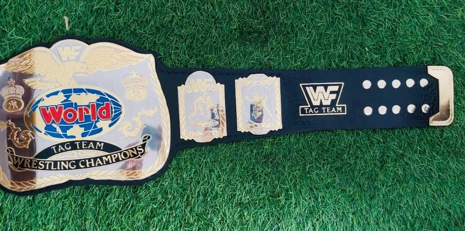 WWF Classic World Tag Team Championship Replica Title Belt - Image 3