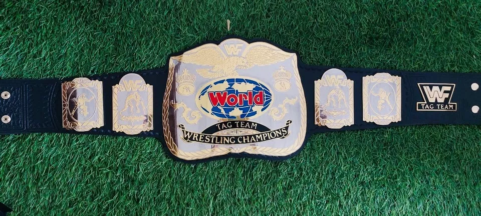 WWF Classic World Tag Team Championship Replica Title Belt - Image 4